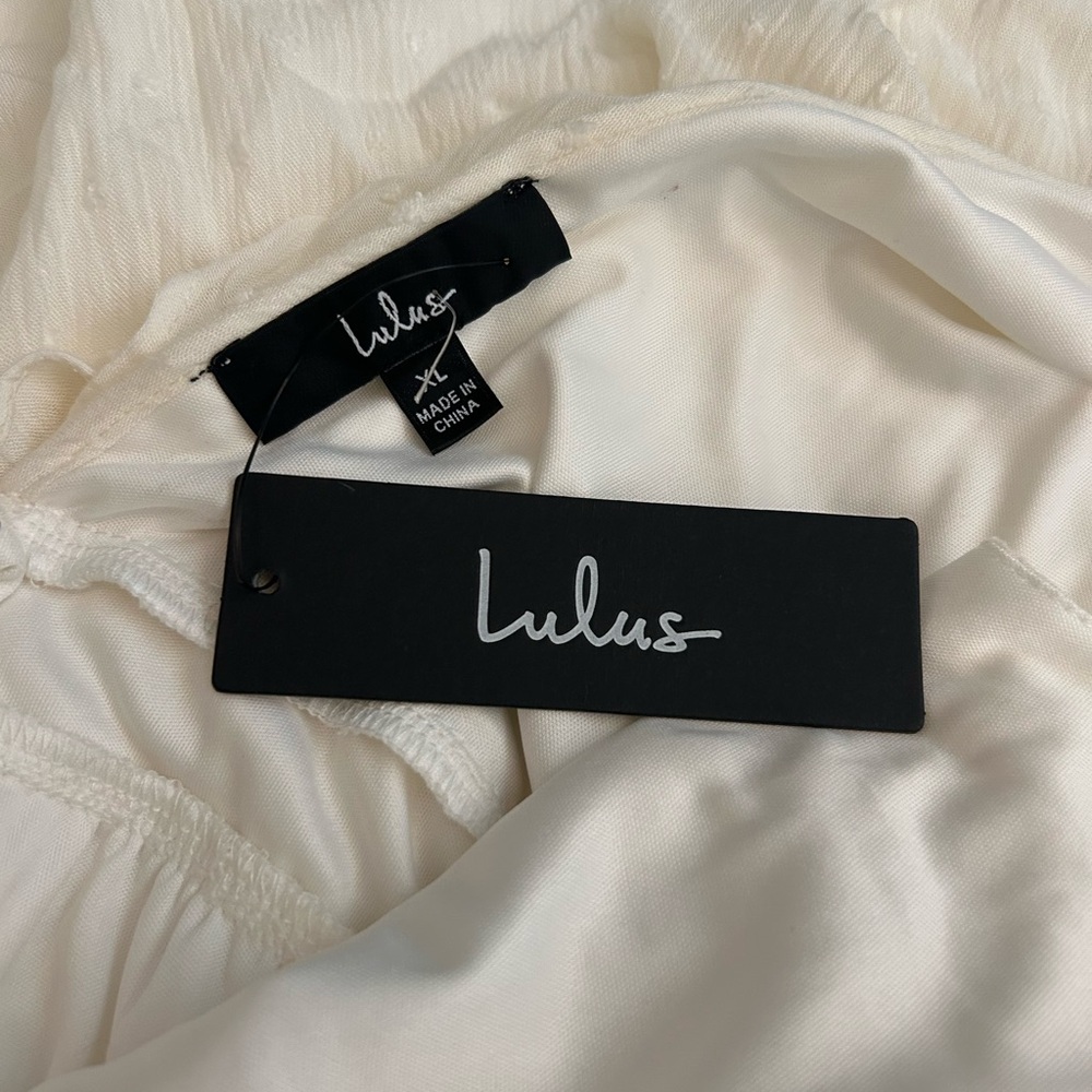 Lulu's White Ruffle Mini Dress - Picture 4 of 4